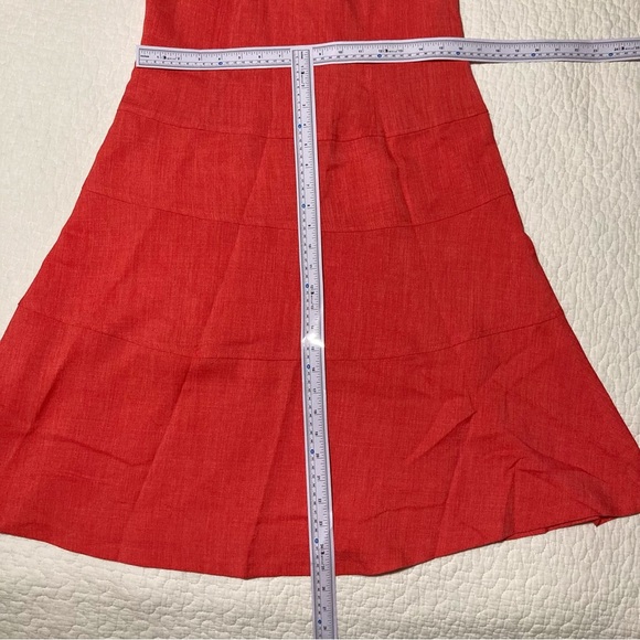 Evan Picone Coral Sleeveless V-Neck A-Line Dress - Picture 5 of 14